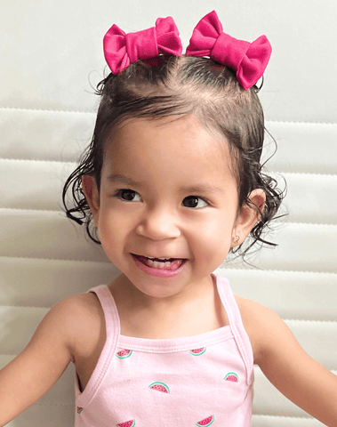 Fuchsia Bow Clips Fuchsia Bow Clips