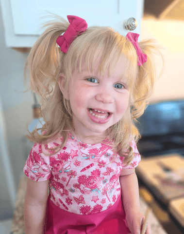 Fuchsia Bow Clips Fuchsia Bow Clips