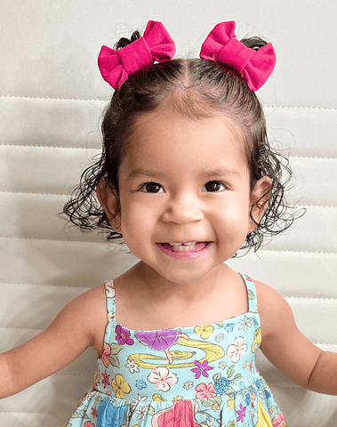 Fuchsia Bow Clips Fuchsia Bow Clips