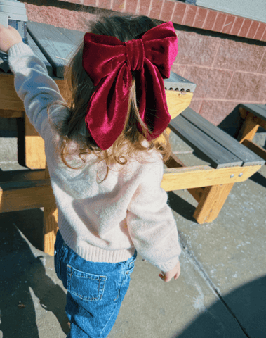 Burgundy Velvet Fable Bow Burgundy Velvet Fable Bow