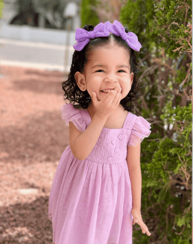 Purple Tulle Bow Clips Purple Tulle Bow Clips