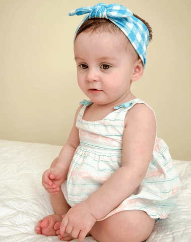 Blue Gingham Headband Blue Gingham Headband