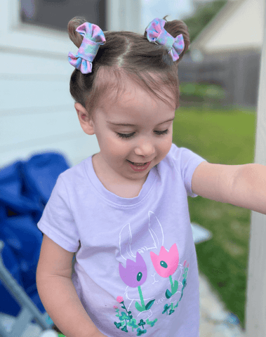 Bubblegum Pink Tie-Dye Bow Clips Bubblegum Pink Tie-Dye Bow Clips