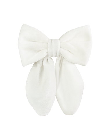 White Velvet Fable Bow White Velvet Fable Bow