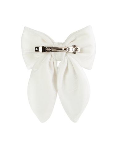 White Velvet Fable Bow White Velvet Fable Bow
