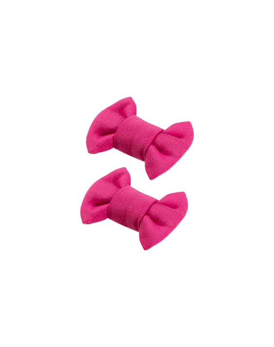 Magenta Bow Clips