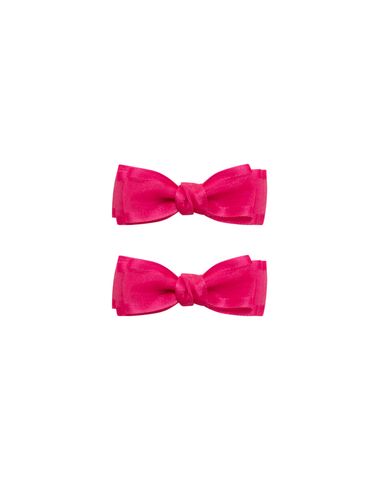Pink Fiesta Bow Clips Pink Fiesta Bow Clips