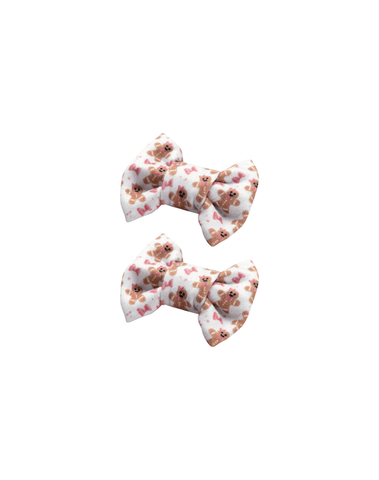 Gingerbread Bow Clips Gingerbread Bow Clips