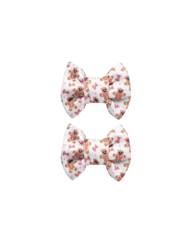 Gingerbread Bow Clips Gingerbread Bow Clips