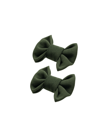 Hunter Green Bow Clips Hunter Green Bow Clips
