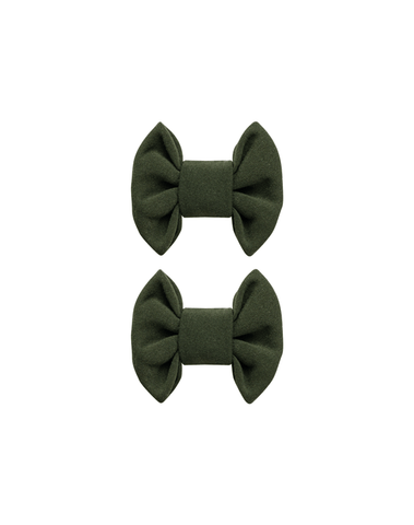 Hunter Green Bow Clips Hunter Green Bow Clips