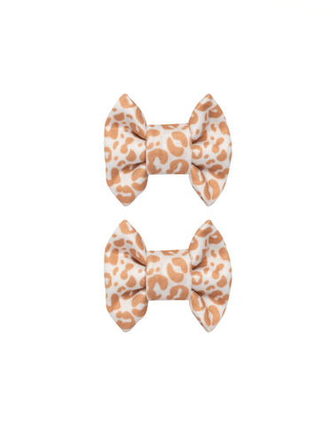 Nude Leopard Bow Clips Nude Leopard Bow Clips