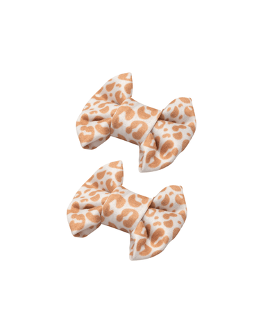 Nude Leopard Bow Clips Nude Leopard Bow Clips