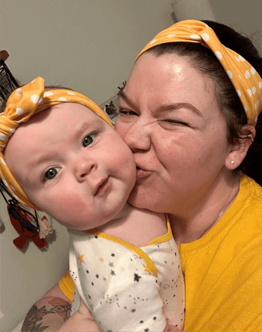 Yellow Polka Dot Mom Headband Yellow Polka Dot Mom Headband