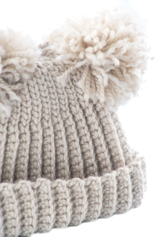 Crochet Double Pom Beanies Crochet Double Pom Beanies