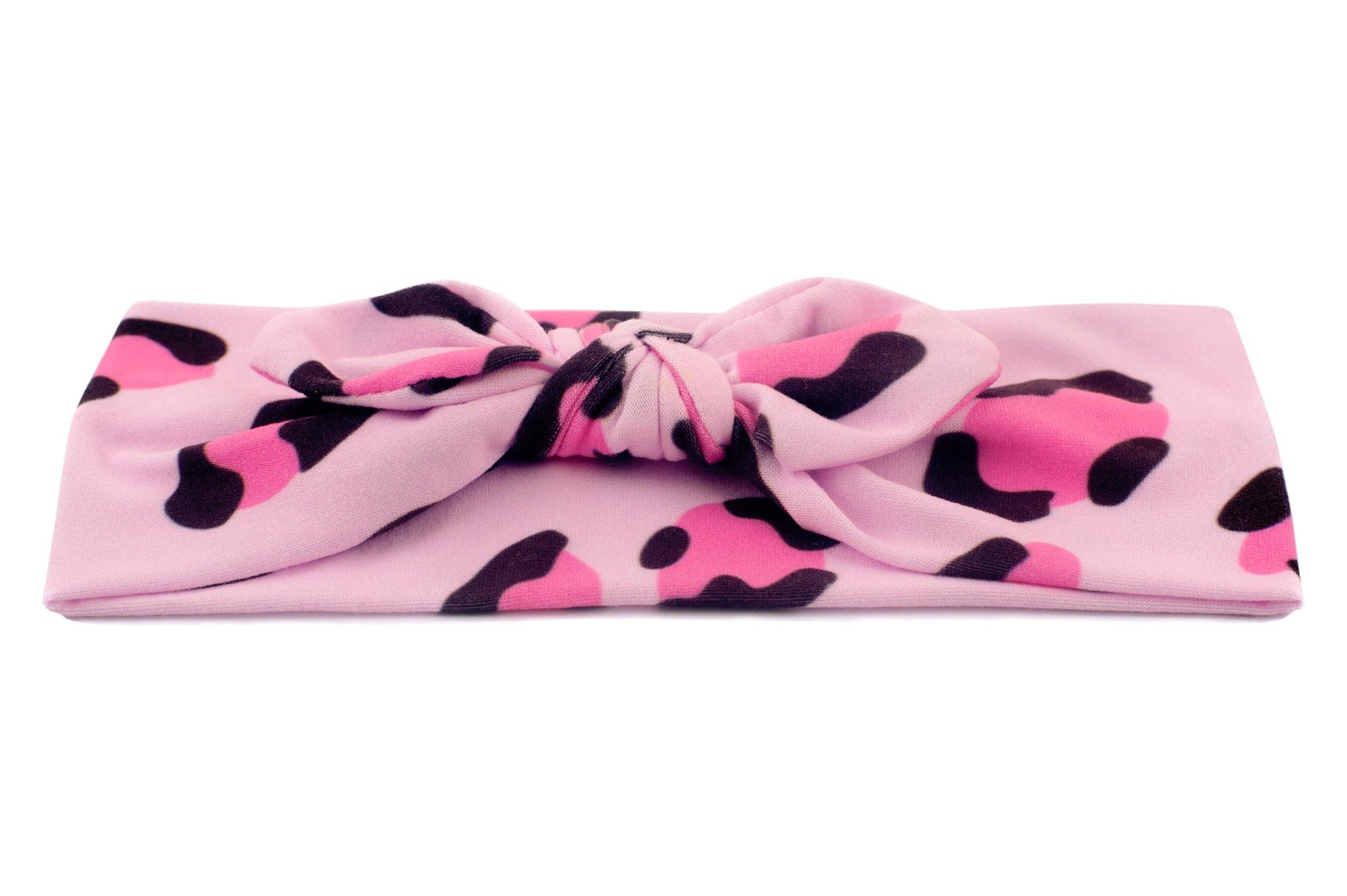 Pink Leopard Top Knot Headband from By Bella Boutique  Pink Leopard Top Knot Headband from By Bella Boutique
