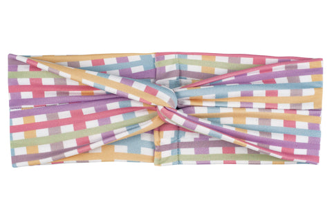 Plaid turban headband for mom from By Bella Boutique. Plaid turban headband for mom from By Bella Boutique.