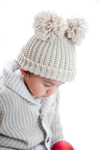 Crochet Double Pom Beanies Crochet Double Pom Beanies