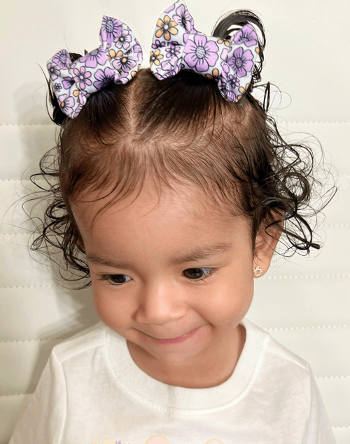 Violet Fields Bow Clips