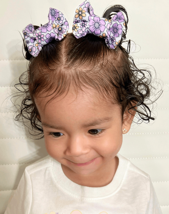Violet Fields Bow Clips