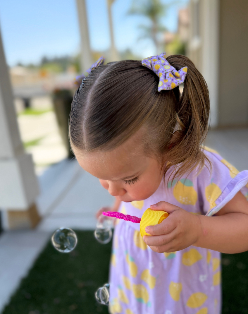Lavender Lemonade Bow Clips