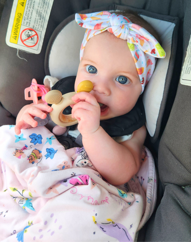 Handmade soft stretchy scoops headband for babies and toddlers by By Bella Boutique