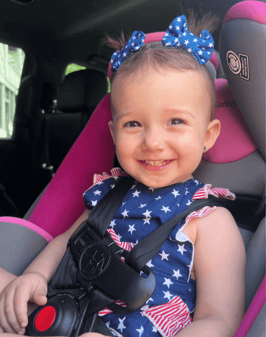 Blue Stars Bow Clips