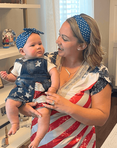 Blue Stars Mom Headband