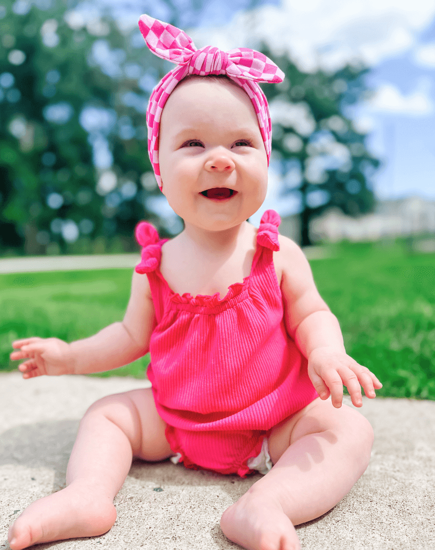 Barbie Pink Checkered Headband