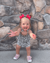 Coral Bow Clips