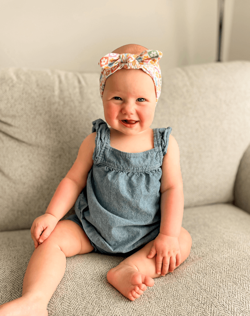 Flower Checkered Headband