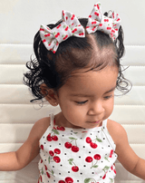 Cherry Bow Clips