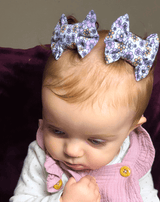 Violet Fields Bow Clips