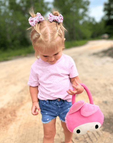 Pink Hello Kitty Bow Clips