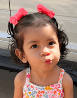 Coral Bow Clips