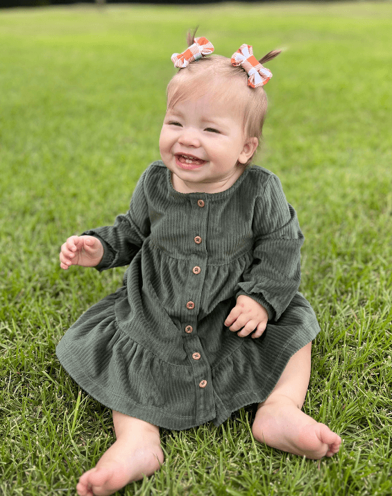 Cider Gingham Bow Clips