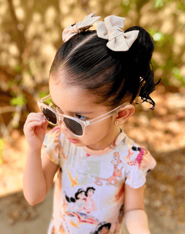 Beige Piggy Pinwheel Bows