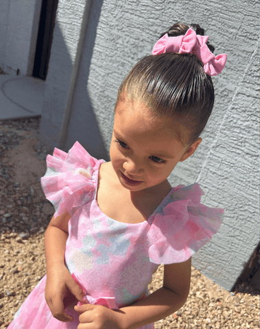 Carnation Pink Bow Clips