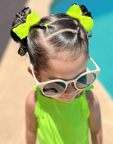 Neon Glow Bow Clips