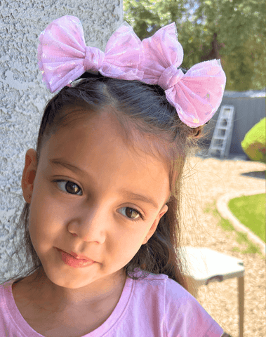 Mermaid Bloom Tulle Bow Clips