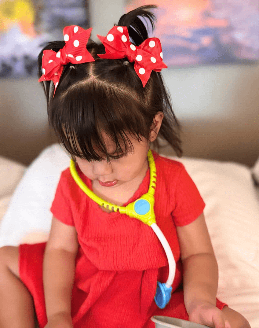 Red Minnie Polka Dot Bow Clips