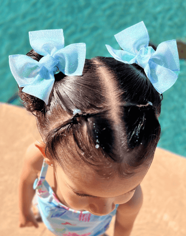 Seaside Shimmer Bow Clips