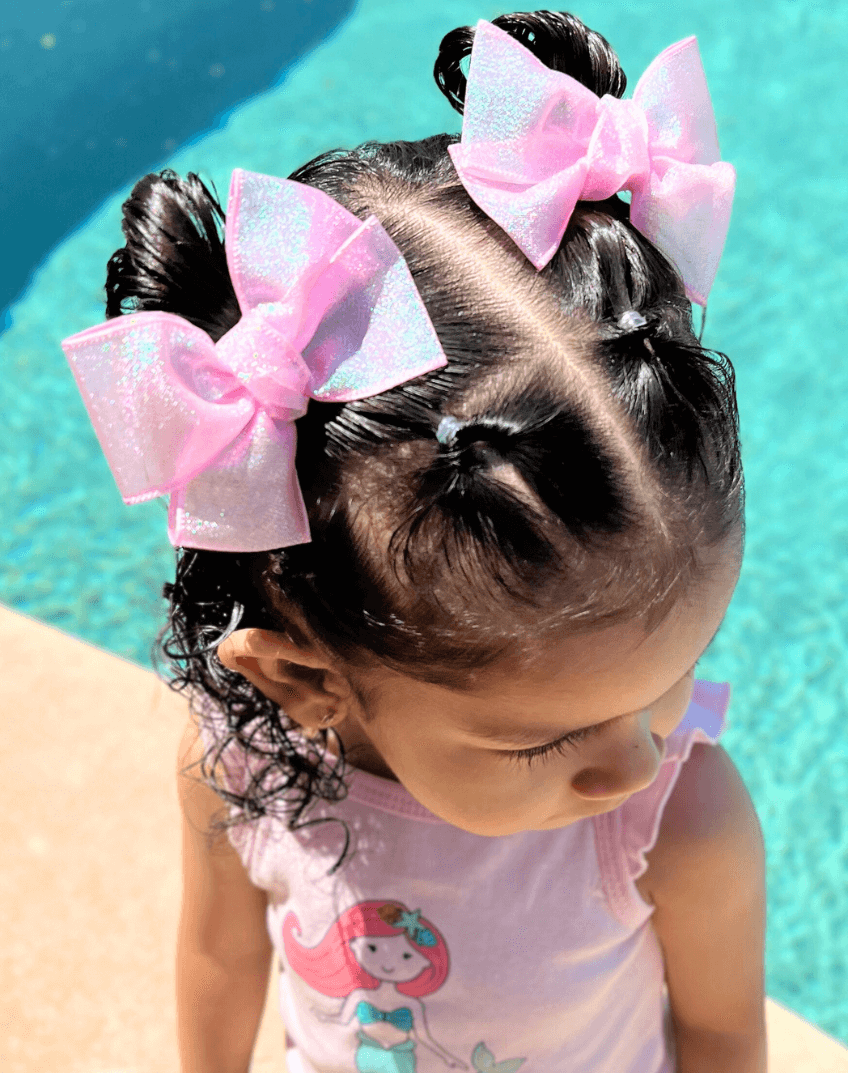 Mermaid's Blush Bow Clips