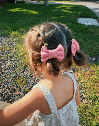 Autumn Rose Bow Clips