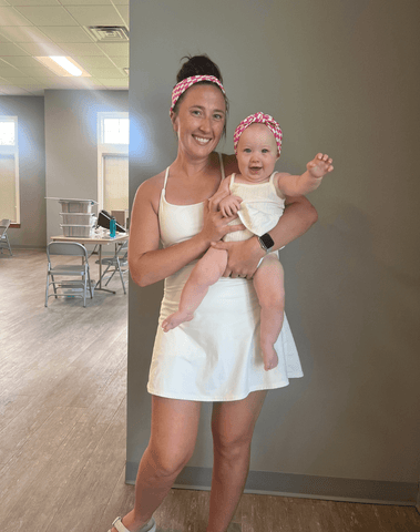Hot Pink Checkered Mom Headband