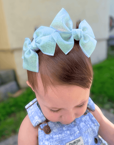 Seaside Shimmer Bow Clips