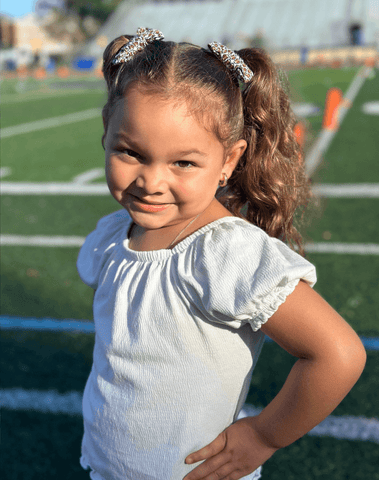 Football Love Bow Clips