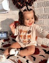 Football Love Bow Clips