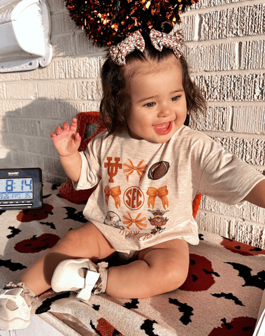 Football Love Bow Clips