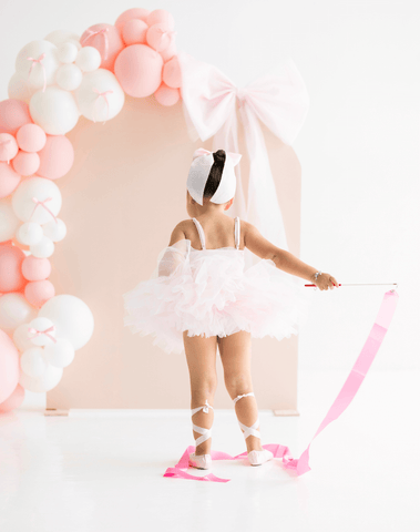 Pink Satin Long Tail Hair Bow